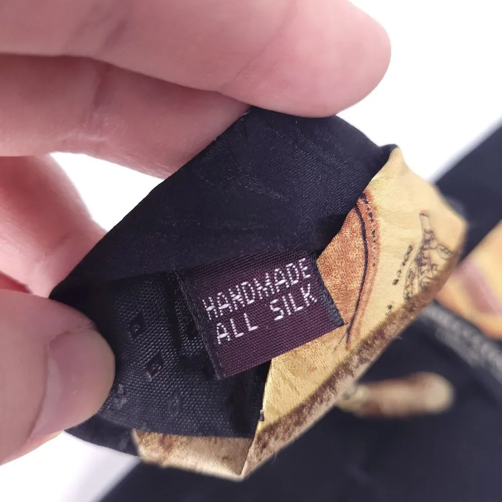 Cromley Finch Silk Tie Black Cuban Cigar